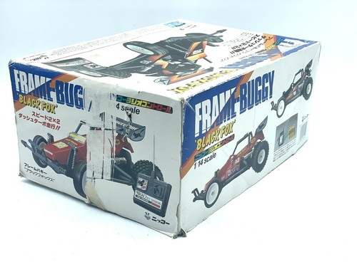 VINTAGE Black Fox Frame Buggy Nikko 1/14 Rc Car red Japan box # OG - Picture 4 of 9
