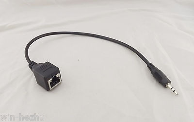 3.5mm 1/8'' Male Jack TRS Audio To RJ45 Socket Ethernet LAN Network Adapter Cable