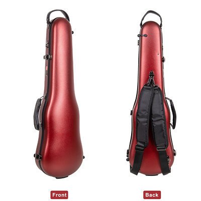 Crossrock Koffer in Polykarbonform，passend für 4/4 Violine in voller Größe-Rot