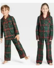 Hearth  Hand Kids' Tartan Plaid 2pc Pajama Set Magnolia Holiday Sz Sm 6