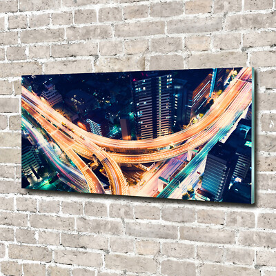 Wandbild aus Plexiglas  Druck auf Acryl 140x70 Autobahn in Tokio