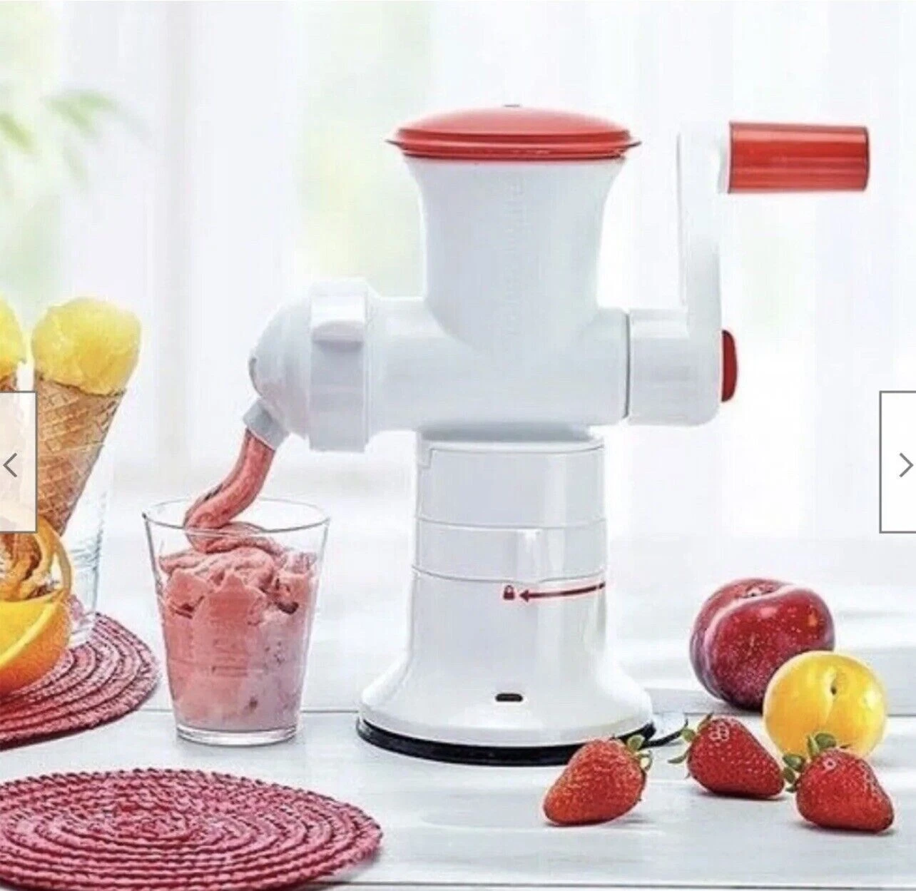 Tupperware Fusion Master/ Sorbet Maker w/ Base Frozen Fruit Dessert NEW