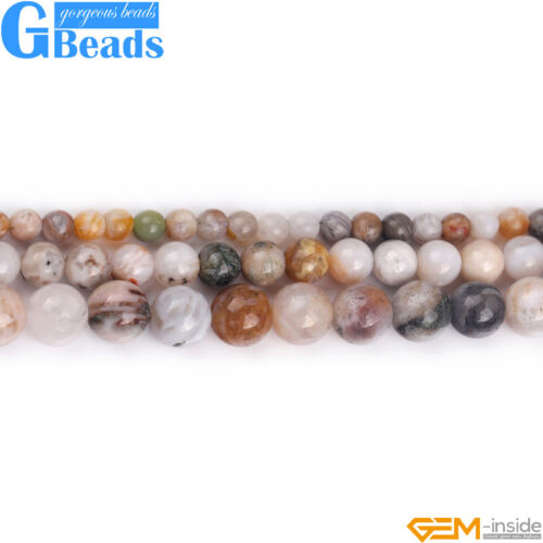 Round Agate Beads for Jewelry Making Loose Beads Wholesale 15'' Natural Stone - Picture 102 of 124