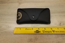 Ray Ban Sun Glass Eye Glasses Case Matte Pebble Black Snap Closure Replacement