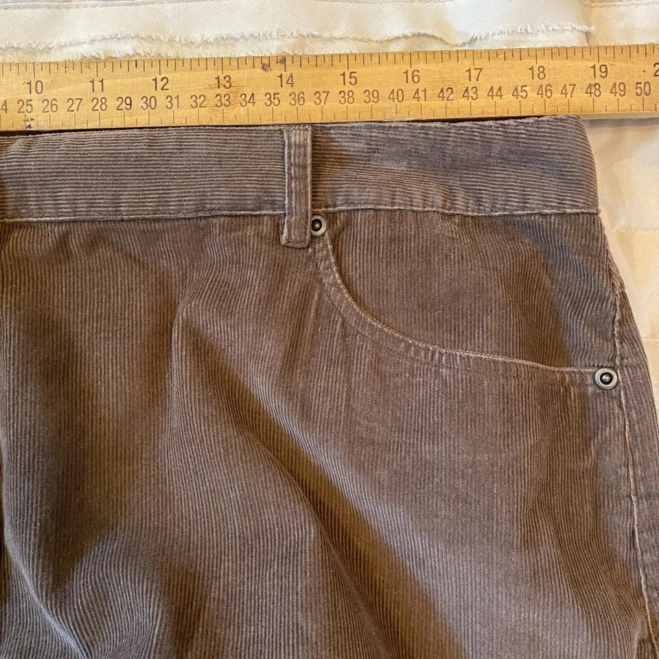 Pantalones para mujer Jill 18 marrón pana encaje flor adornado pierna recta nuevos con etiquetas Foto 4 de 4