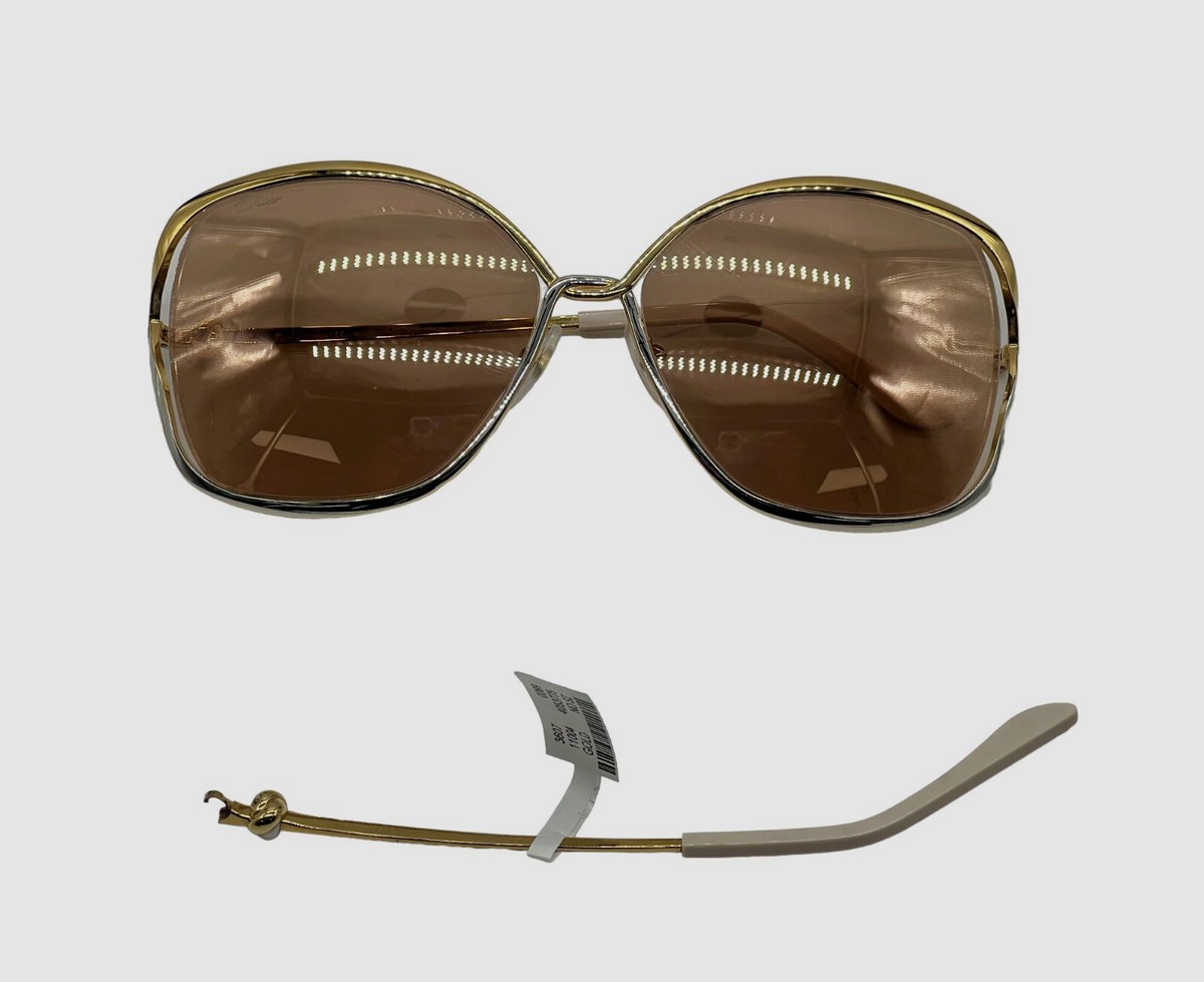 CARTIER スクエアフレムサンクラス CT0225S 002 $1245 Authentic Cartier CT0225S 002 Women's Gold Square