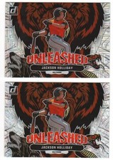 x2 Jackson Holliday 2023 Donruss Unleashed Rapture + Vector Silver Holo RC lot!!