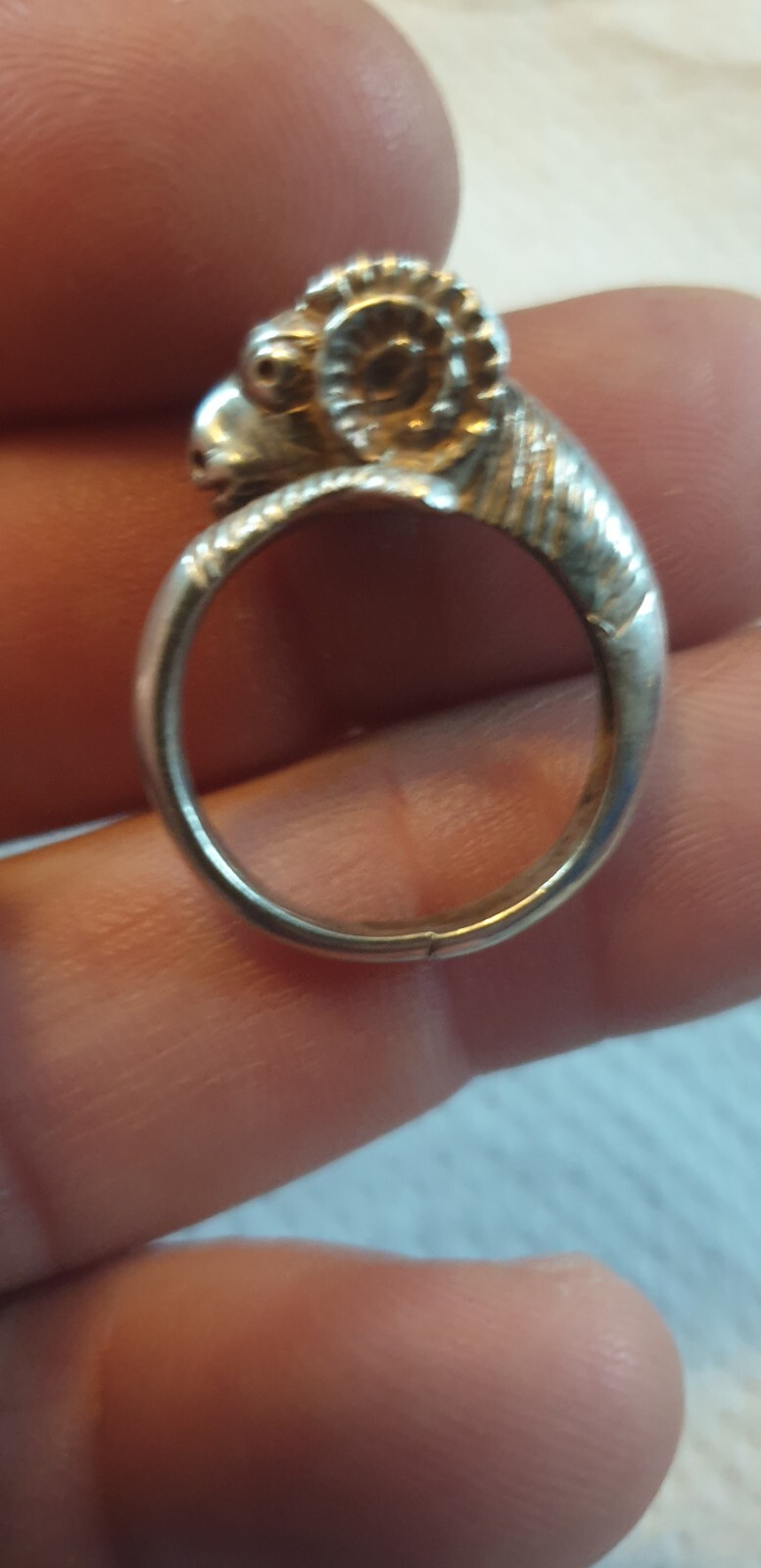 SOLID SILVER ZODIAC GOAT BELIER RING BEAUTIFUL QU… - image 2