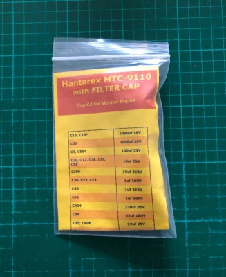Cap Kit Révision Écran CRT Hantarex MTC-9110 Avec Filtre Cap Kit Nichicon