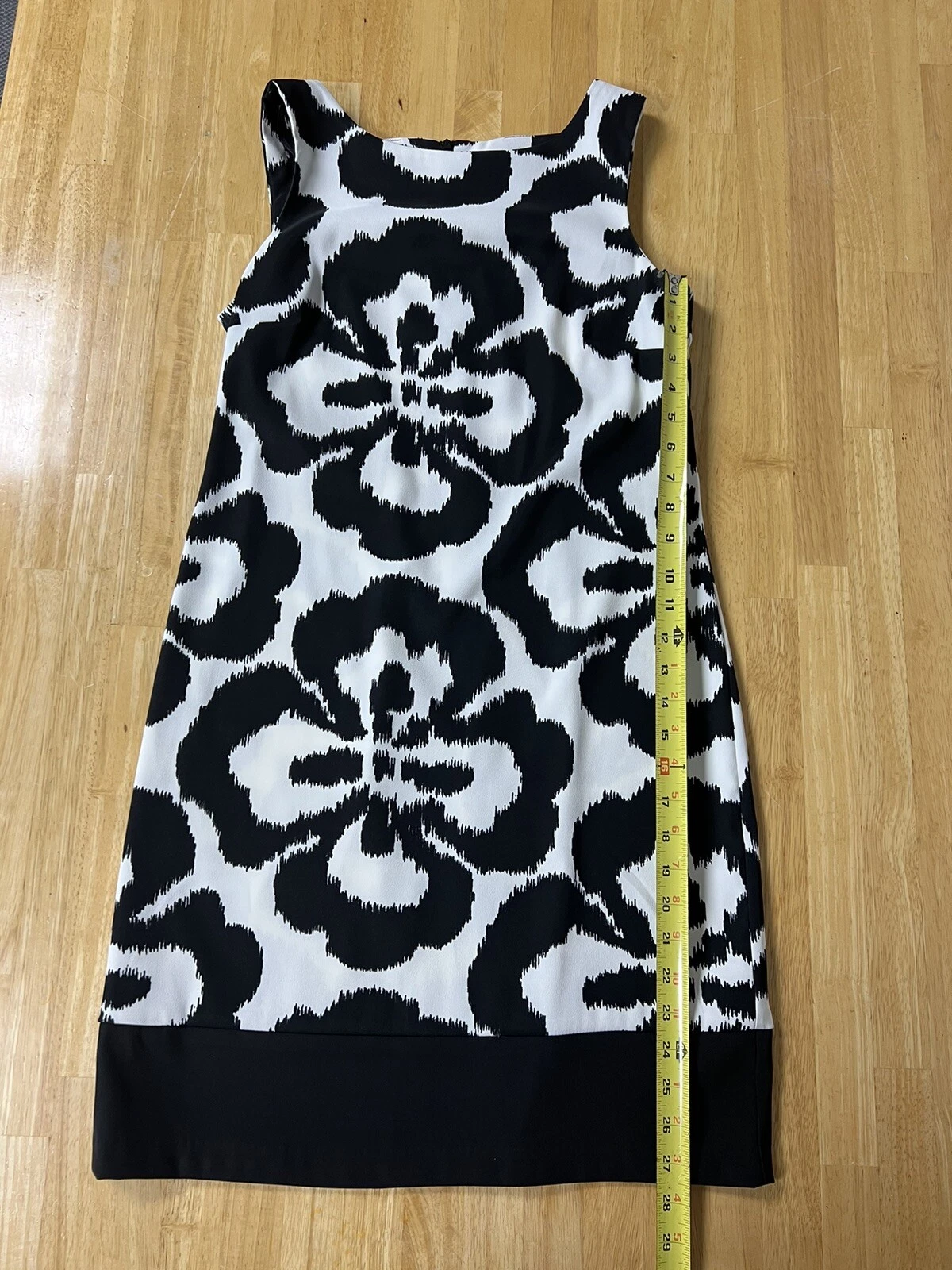 Abito ALYX donna taglia 6 bianco e nero senza maniche zip girocollo tubino