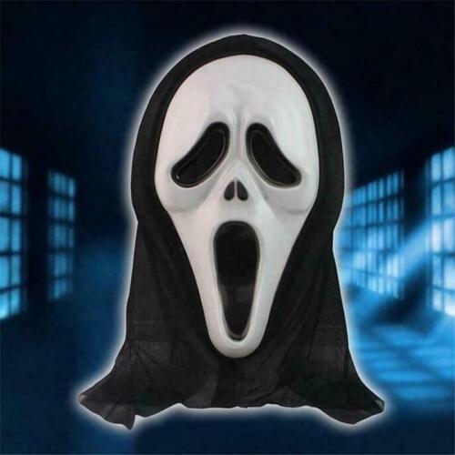 Scream Mask Scary Halloween Horror Movie Cosplay Costume Evil Black Party  - Afbeelding 1 van 7