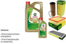 INSPEKTIONSKIT FILTER CASTROL 6L ÖL 5W30 für Audi A4 Avant 8D5 B5 2.5 TDI