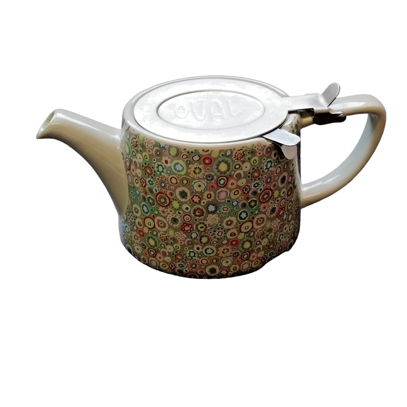 London Pottery Oval Filter Teapot 3 Cup 750 Ml Kfs Kaffe Fassett Design