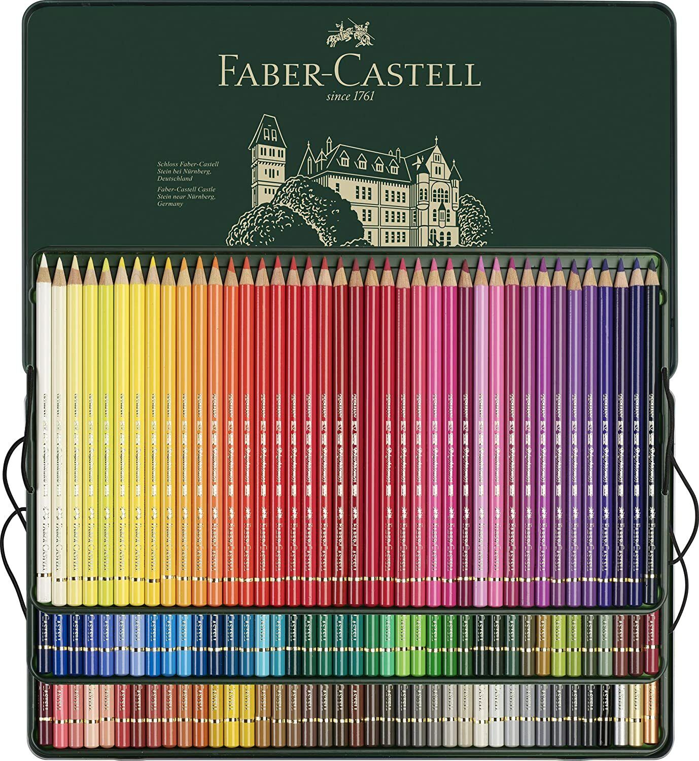Faber-Castell Polychromos 120 Farbstifte Castell 9000 Art Zubehör Bundle