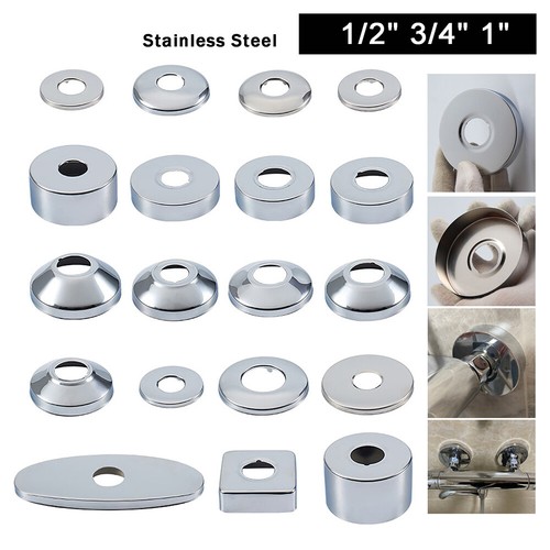 Tap Pipe Collars Cover Stainless Pipe Shroud Rose Covers Wall Hole