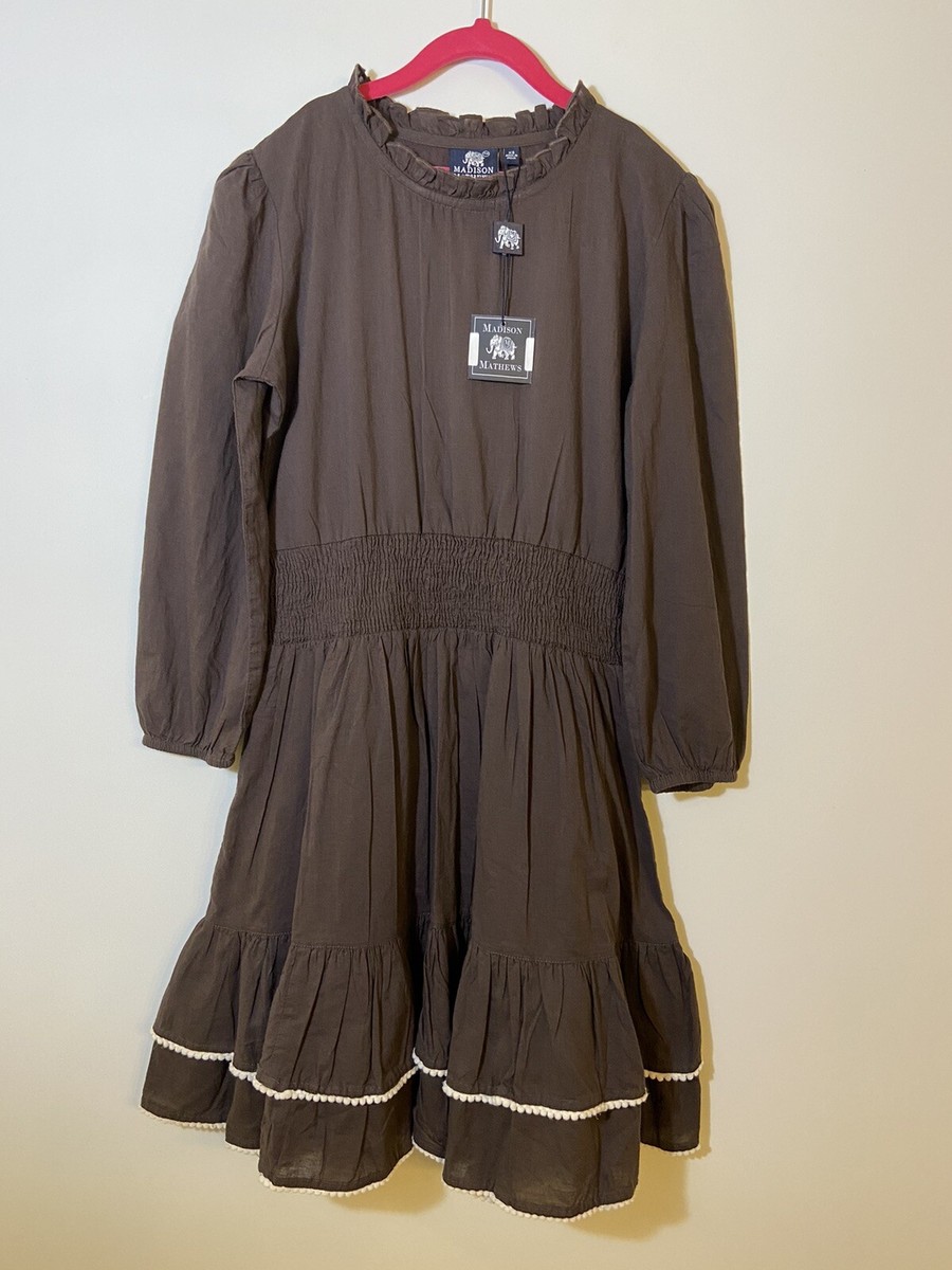 madison mathews brown dress Midi Dress Dress With Poppies Savannah Midi Dress Wild Poppy Cabana Shop Madison Mathews