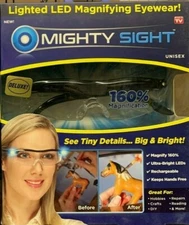 New Mighty Sight Rechargeable Led Magnifying  Glasses +FREE carrying case