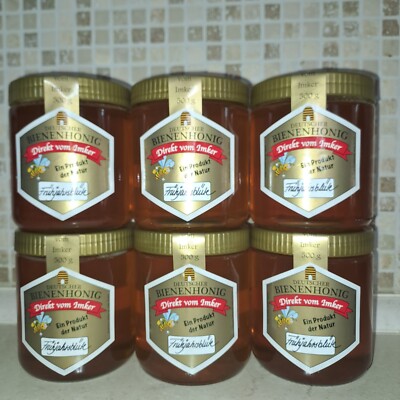 Deutscher Honig Frühjahrsblütenhonig-flüssig-6x 500 g Bienenhonig Imkerhonig  