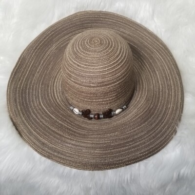 Som-Her packable straw/wicker floppy hat with wooden beads  details Packable Straw Hat For Women | J.Crew main image 4