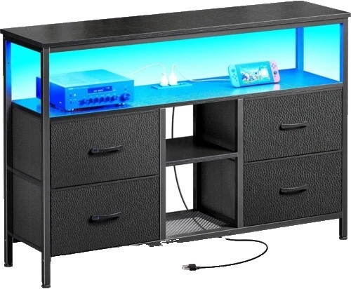 Madeira e Tecido Estantes para CD e DVD