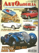 AUTOMOBILIA N°57 PEUGEOT 302-402 DARL'MAT / SIMCA SPORT / NSU RO 80 / MOSKVITCH