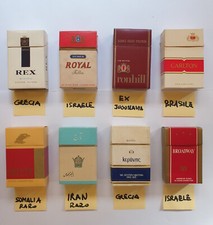 LOTTO 8 RARI PACCHETTI SIGARETTE VUOTI MONDO VINTAGE ANNI 70/80 FORMATO 20PZ