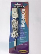Koss M/6 Computer Label Microphone Compact Lightweight 8 ft cord Clip On NEW