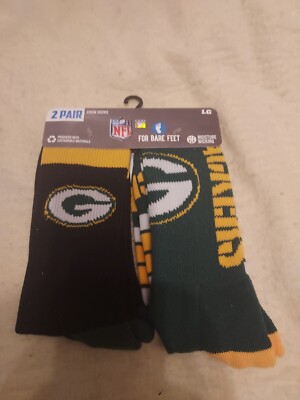 Green Bay Packers 2 pack socks size Large | eBay