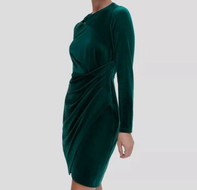 dkny ruched sheath dress DKNY by Donna Karan Salon Stretch Straight Neck Sleeveless Ruched Sheath Dress, Womens, 8, City Crimson