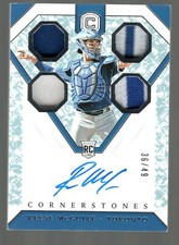 2019 Panini Cornerstones Rookie Quad Relic Autographs Crystal # Reese McGuire 