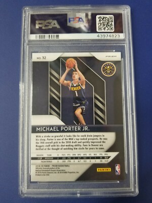 その他 Michael Porter Jr. RC Silver Prizm Michael Porter Jr. 2018-19 PANINI PRIZM SILVER ROOKIE RC #32 PSA