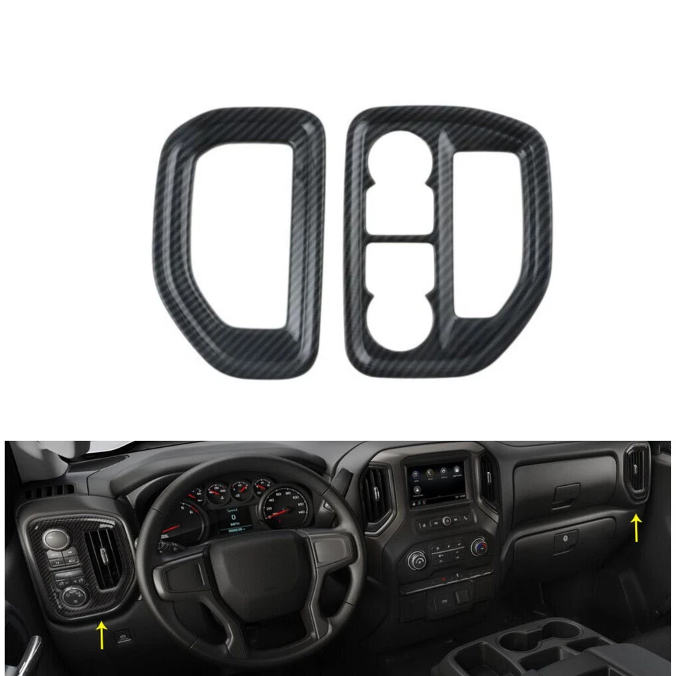 Tapicería de salida de ventilación de aire ABS para Chevrolet Silverado 2500 HD 3500 HD Foto 4 de 4