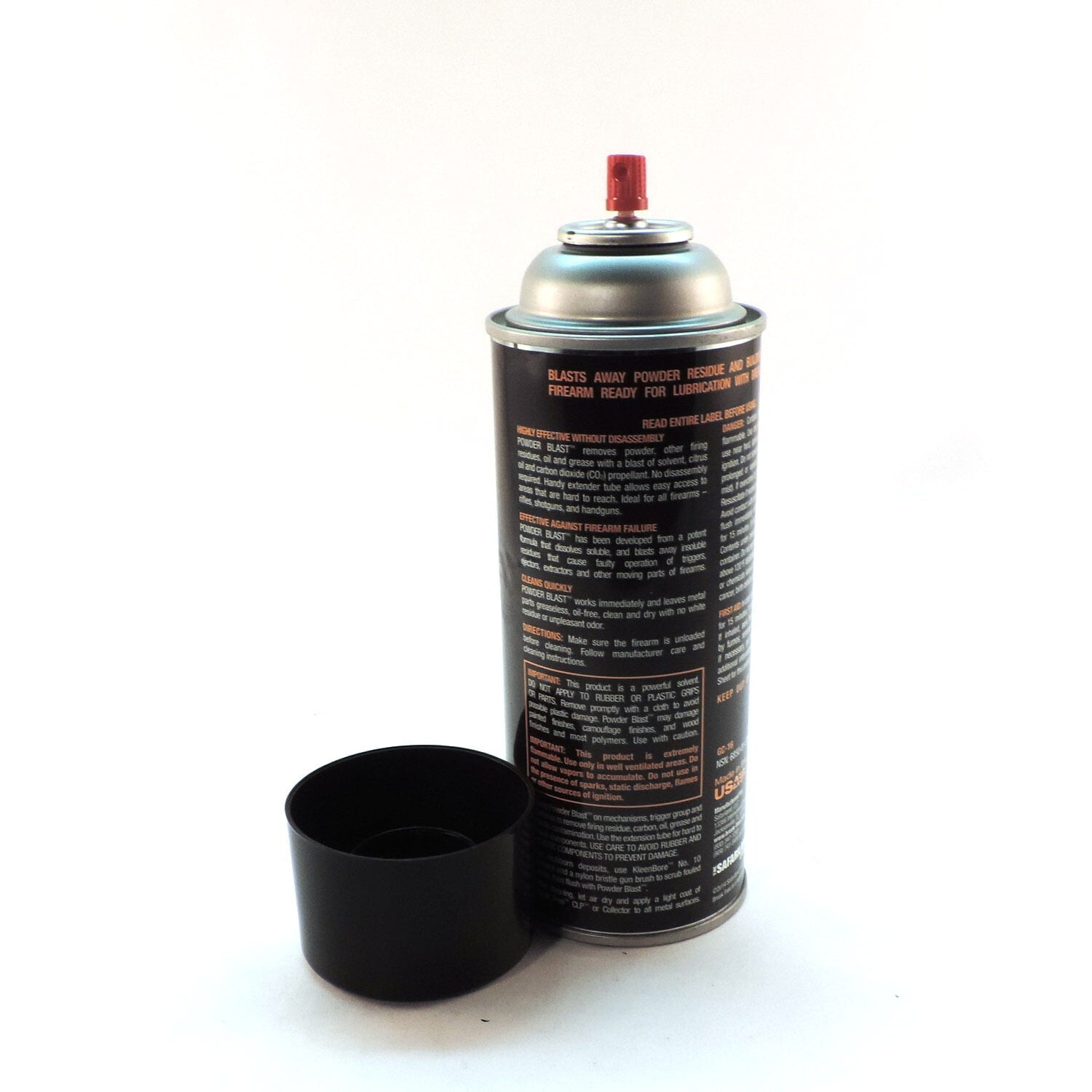 Powder Blast Gun Cleaner, 12 oz. Aerosol Spray Can with Directional