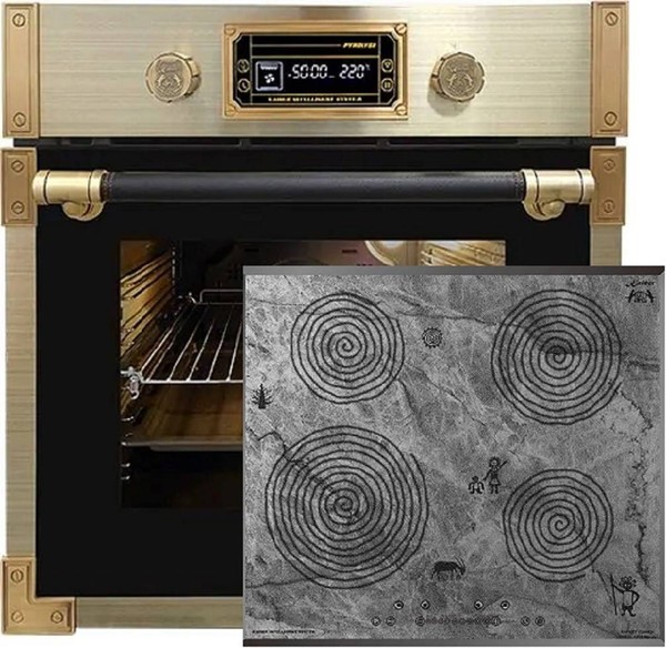 Kaiser Eh 6427 Ad Retro Pyrolyse Einbaubackofen 73 L +Induktionskochfeld 60 Cm-image