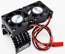 NHX Motor Heat Sink w/ Twin Cooling Fan Black : SLASH 4X4 / VXL