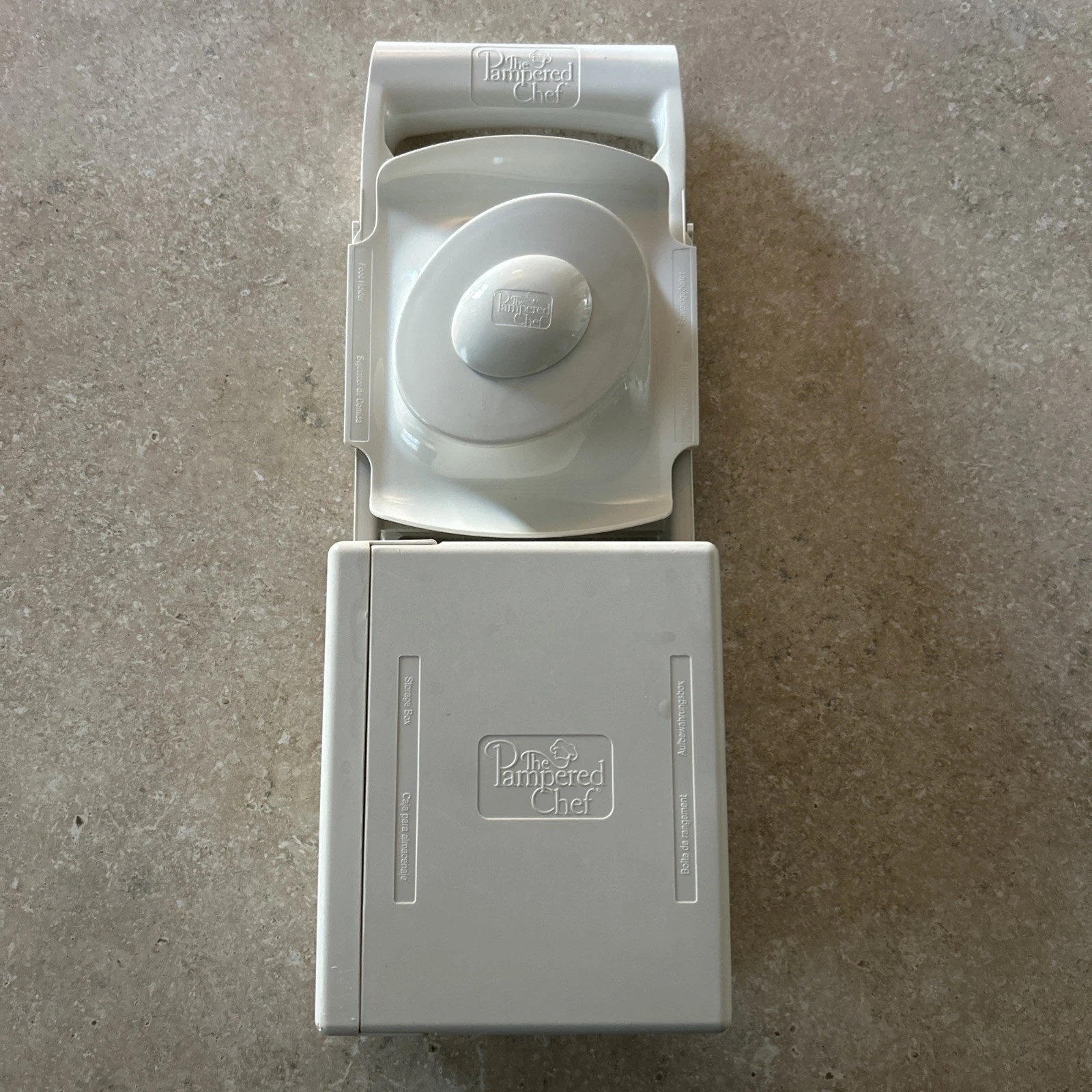 PAMPERED CHEF Ultimate Slice & Grate Mandoline Food Slicer 4 Blades