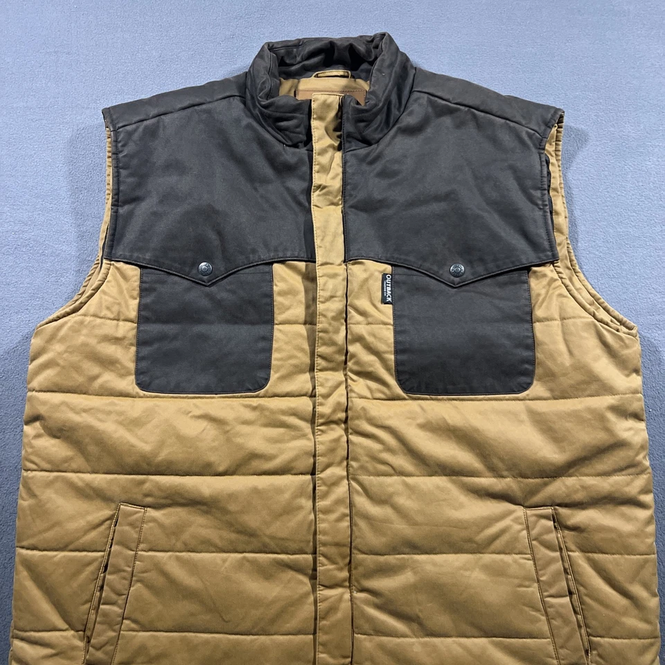 Outback Trading ходунки жилет мужской XL коричневый Western ковбой теплый тяжелый путешествий сухой - Изображение 2 из 4