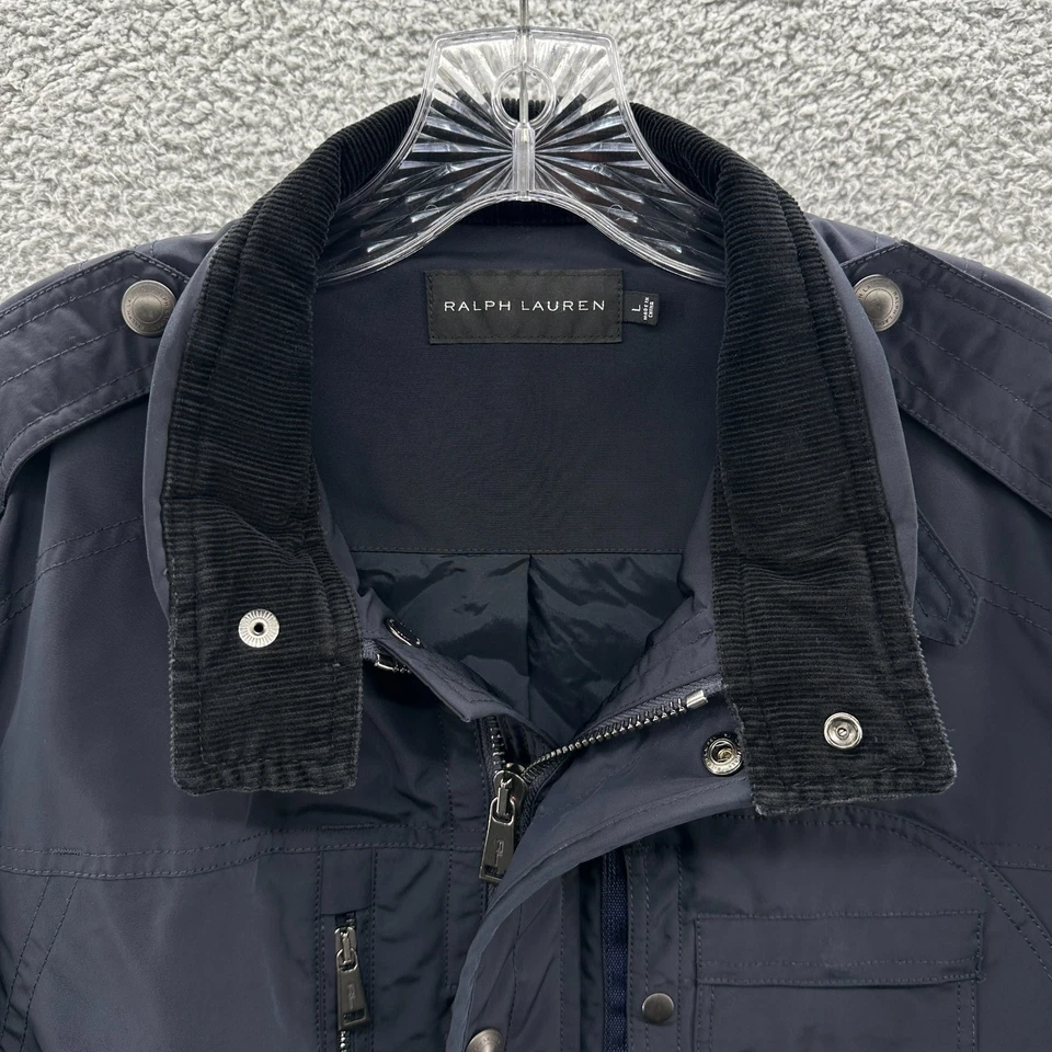 Chaqueta Ralph Lauren Etiqueta Negra Mujer Grande L Azul Pana Cuello Tareas Chaqueta Foto 2 de 4