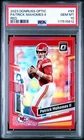 2023 Panini Donruss Optic Patrick Mahomes #93 Red Prizm /99 PSA 10 Color Match!