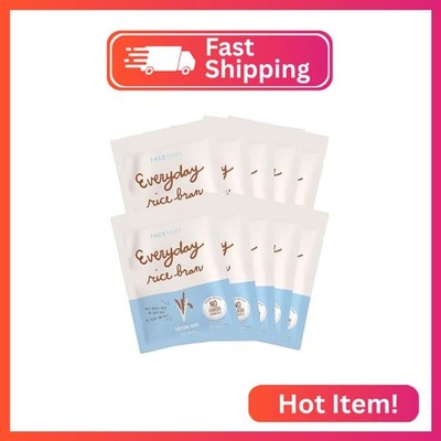 FACETORY K Beauty Face Mask Skin Care - Everyday RICE BRAN Soothing Sheet Mask |