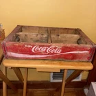 Coca Cola Wooden Crate Red Case Vintage Enjoy Coke Wood Tray 4 Dividers