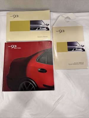 2004 Saab 9-3 Owners Manual, Sales Brochure, And In Car Safety & Reference Guide