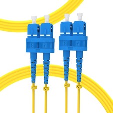 5 PCS 2 Meter Yellow OS2 SC To SC Fiber Patch Cable 1GB/10GB Single Mode Duplex