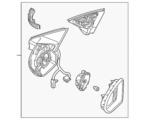 Genuine Volkswagen Mirror Housing 17A-857-507-AL-9B9