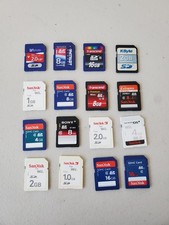 Lot of 16 SD Cards Wii SanDisk Toshiba Nintendo DS Sony