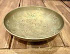 Antique Chinese Hand Engraved Etched Small Brass Bowl