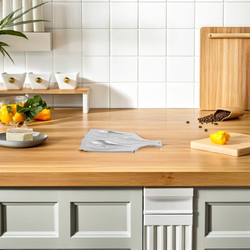 Soporte de cuchara de acero inoxidable reposacucharas para cocina 3 cavidades reposacuchara - Imagen 3 de 12