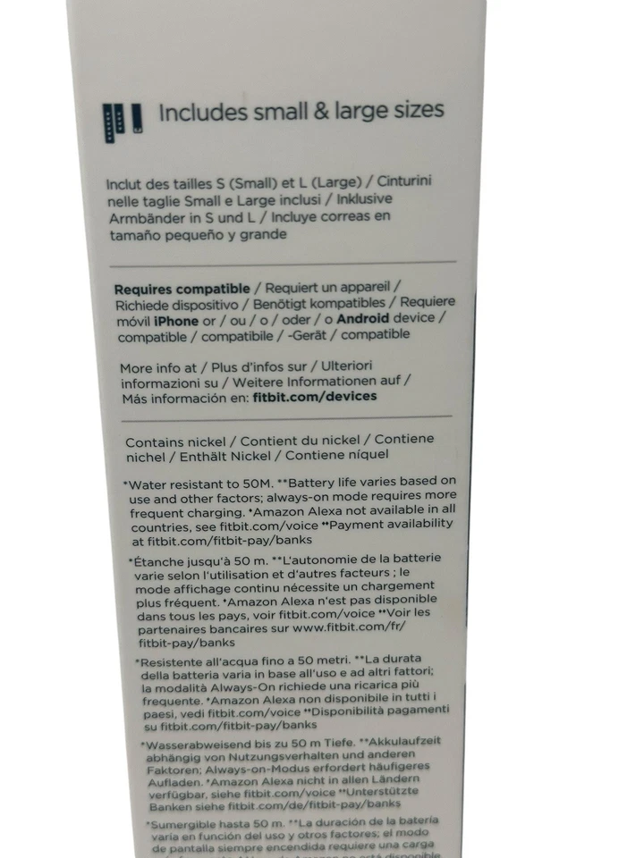 Rastreador de actividad Fitbit Versa 2 edición especial - tejido humo/gris niebla caja abierta Foto 2 de 4