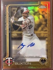 2025 Topps Gilded Collection Autographs #CGA-BB Byron Buxton Yellow /75