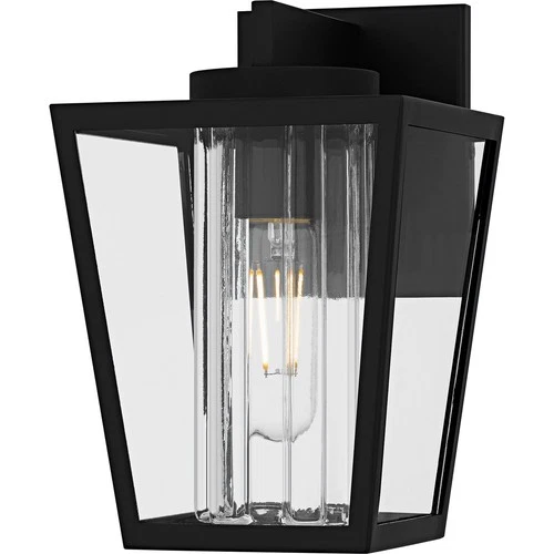 Matte Black  Outdoor Wall Lantern from the Jett Collection - Picture 1 of 5